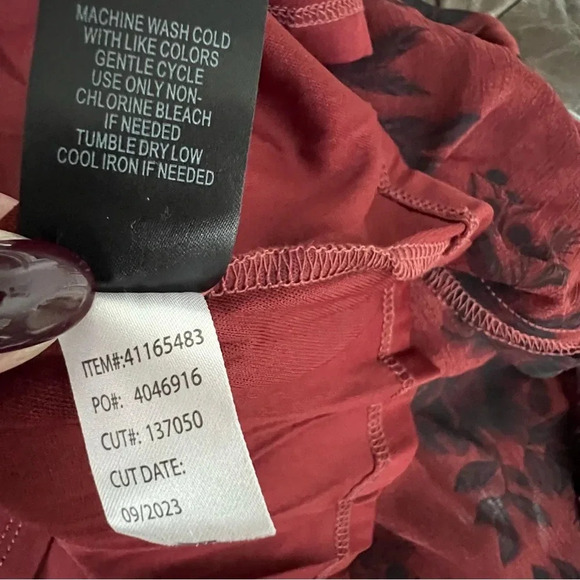 NEW TORRID Mini Turtleneck Crinkle Chiffon Pleated Dress Plus Size 5X Burgundy - Picture 16 of 16